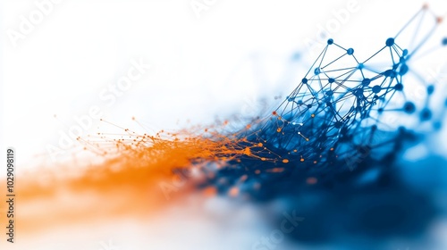 Cyber ​​security theme picture, communication, network, abstract background