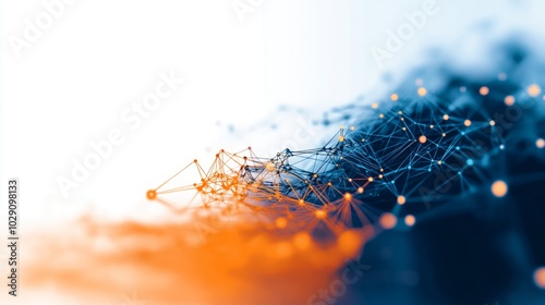 Cyber ​​security theme picture, communication, network, abstract background