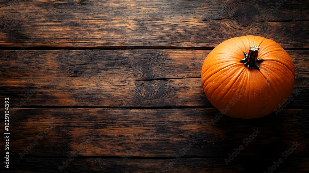 Halloween Attributes on Wooden Background Halloween Attributes on Wooden Background