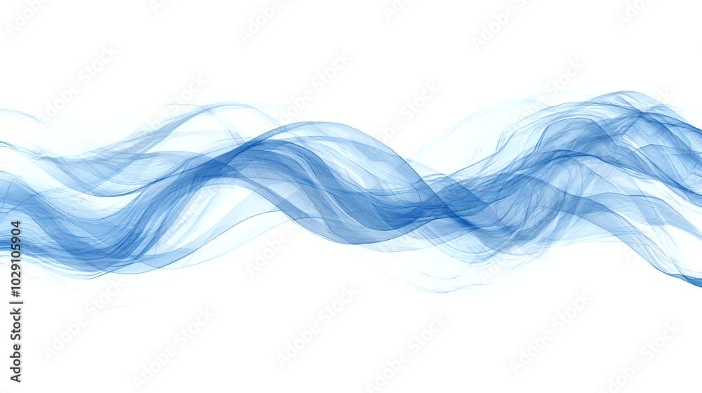 Abstract blue wave design on white background.
Abstract blue wave design on white background.