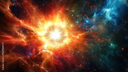 A Stellar Explosion in a Cosmic Nebula