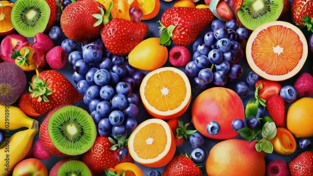 A vibrant arrangement of assorted fruits showcasing their colors and textures. A vibrant arrangement of assorted fruits showcasing their colors and textures.