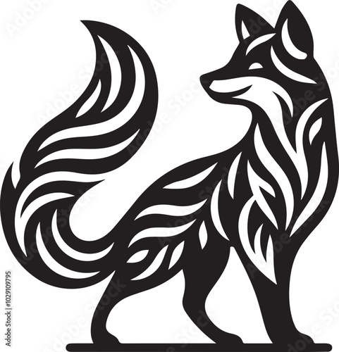 fox silhouette vector