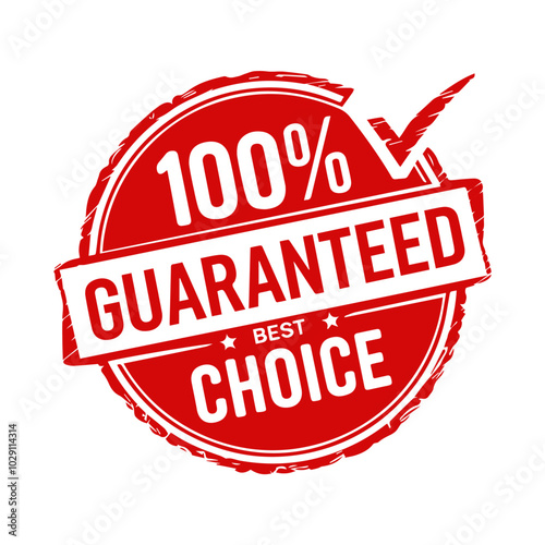 Quality guarantee vector sign isolated on white background, circle stamp quality guarantee
