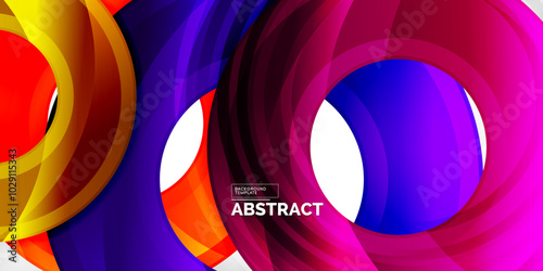 Circles, round elements, ring shapes premium background. Vector Illustration For Wallpaper, Banner, Background, Card, Book Illustration, landing page