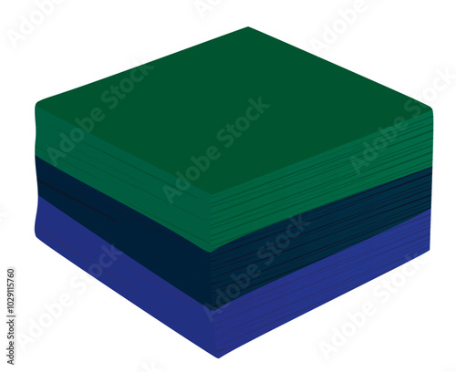 Sticky note paper stack. vector illustration