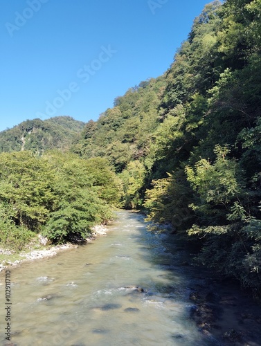 river in the mountains