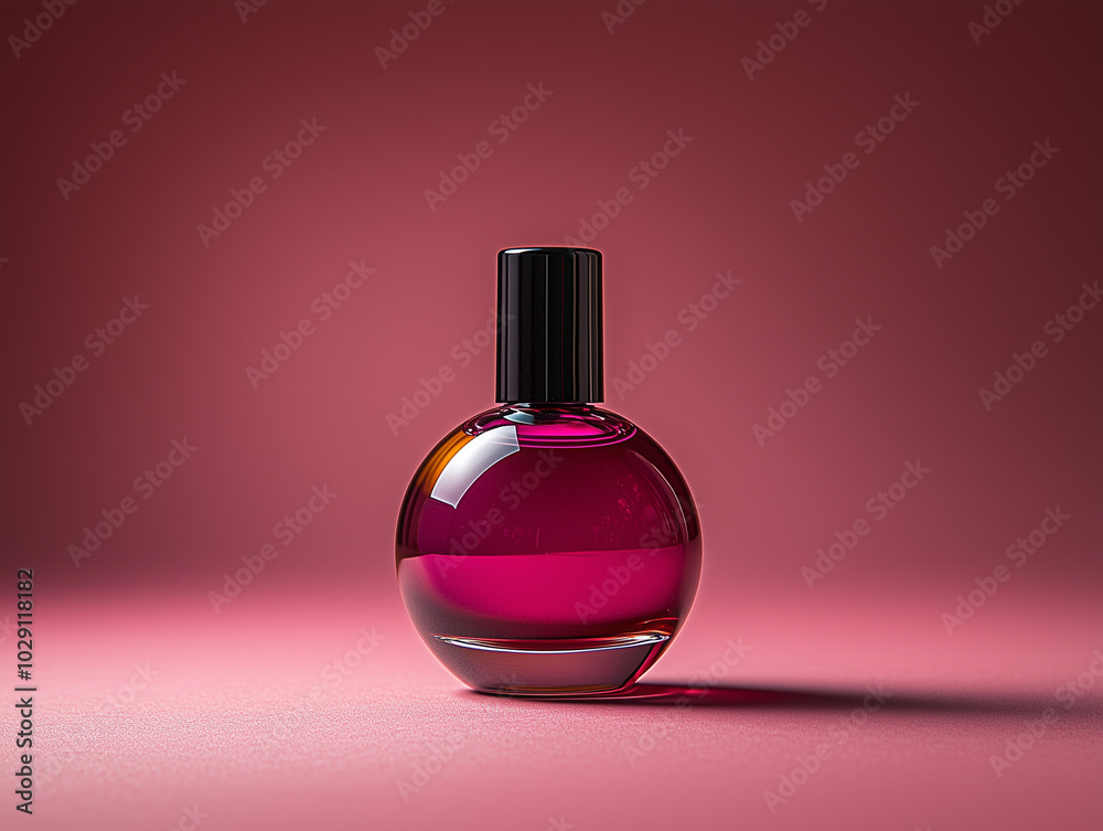 A close-up of a glass perfume bottle with a black cap, illuminated by a soft light, surrounded by delicate mist, creating an ethereal and luxurious atmosphere A close-up of a glass perfume bottle with a black cap, illuminated by a soft light, surrounded by delicate mist, creating an ethereal and luxurious atmosphere