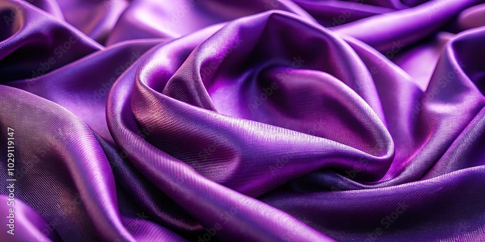 Fototapeta premium Luxurious Rich Violet Fabric Texture in Wide Digital Format for Interior Design and Fashion Applications
