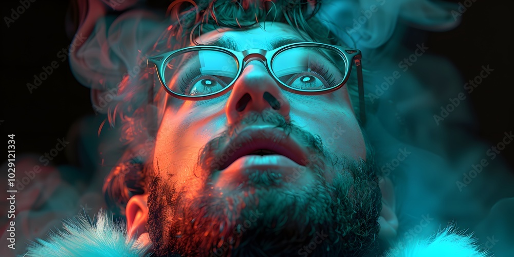 Portrait of man wearing glasses. Portrait of man wearing glasses.