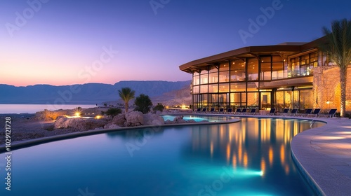 Luxury Resort at Sunset with Stunning Views