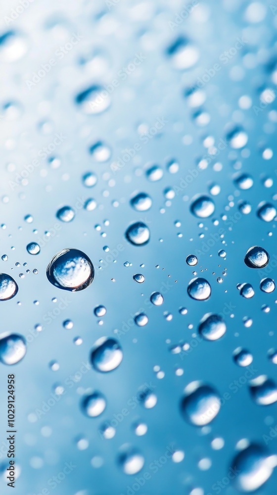 water drops on blue background water drops on blue background