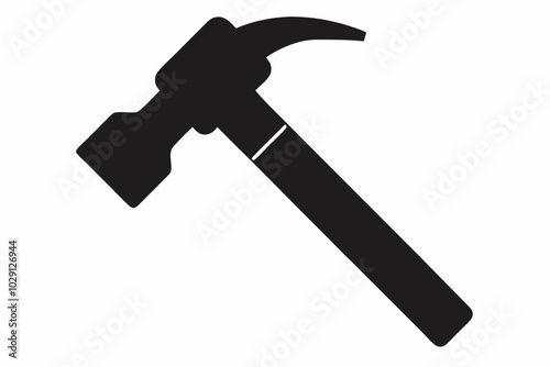 

Hammer Tool Silhouette, Hammer Construction Tool Symbol Vector