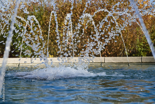 Wuppertal, Springbrunnen im Technologiepark