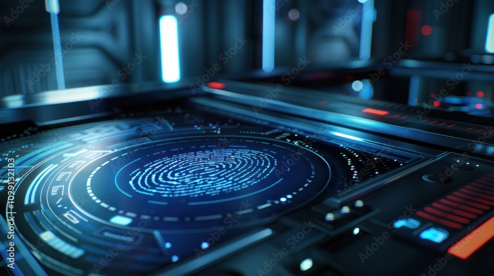 Biometric fingerprint scanning technology used for identity verification access control and prevention of identity theft and data breaches Biometric fingerprint scanning technology used for identity verification access control and prevention of identity theft and data breaches