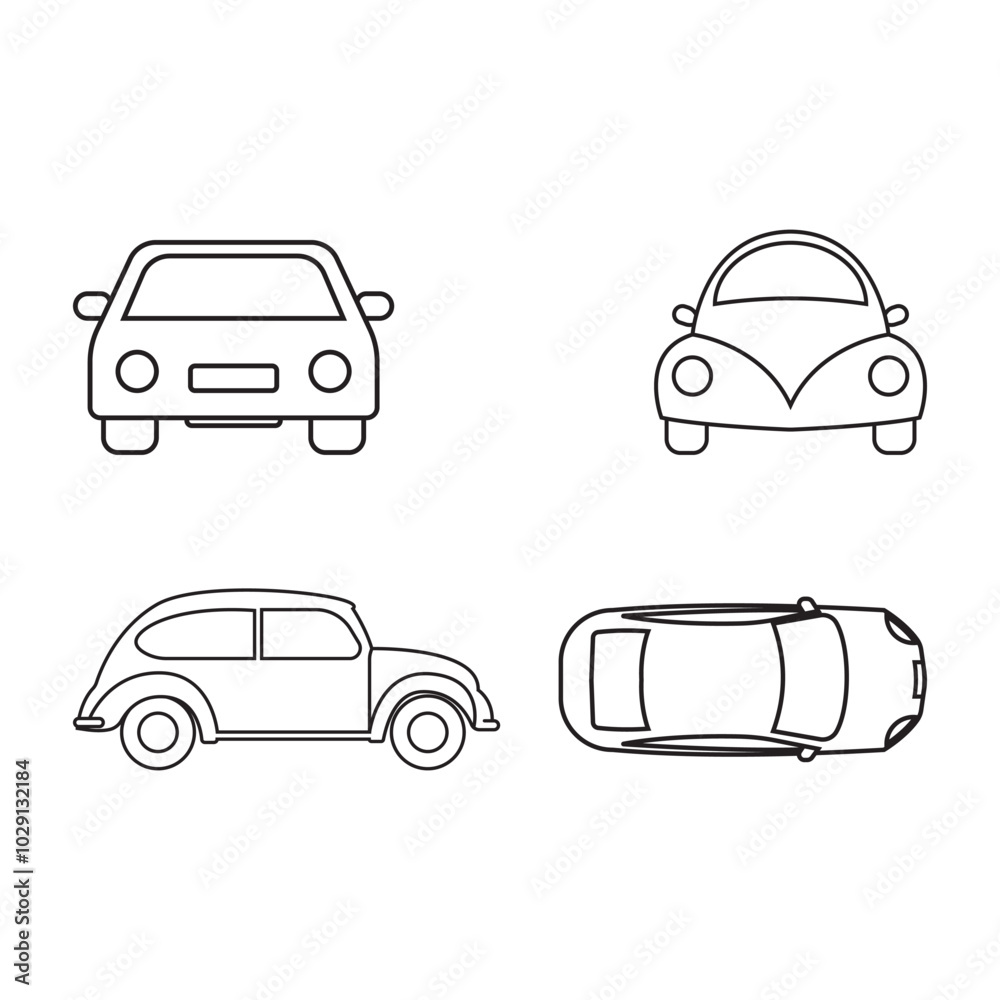 Fototapeta premium Car Illustration Icon