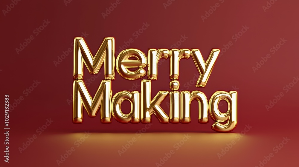 Festive 3D Render Typography of Festive 3D Render Typography of