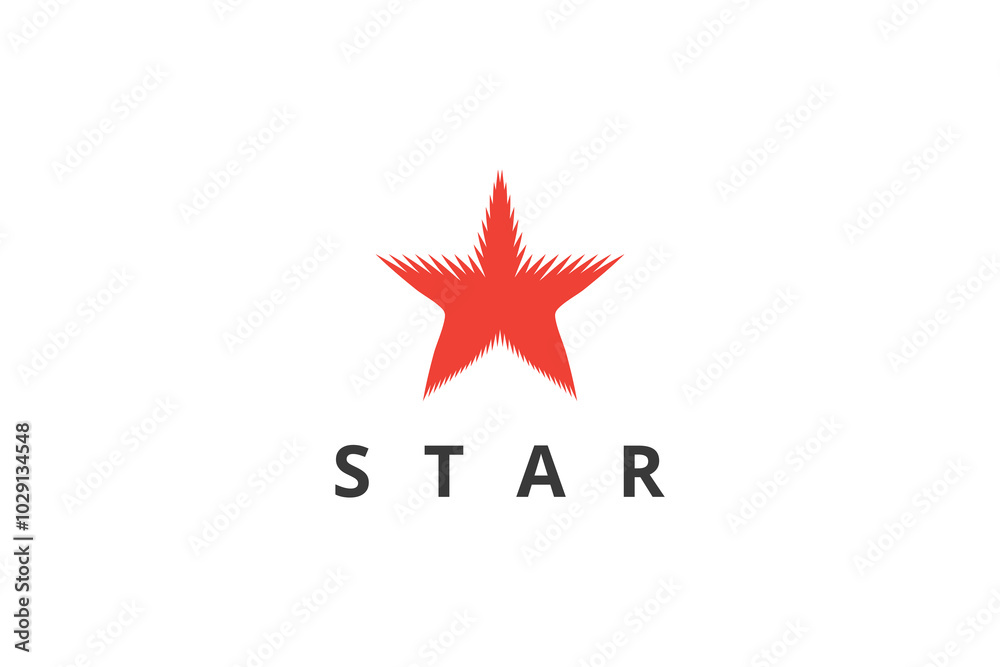 Obraz premium Star Logo. A Combination Of Star And Eagle Wings Isolated On White Background. Flat Vector Logo Design Template Element Usable For Branding Logos.