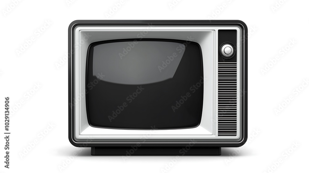 Retro Television Isolated on White Background Retro Television Isolated on White Background