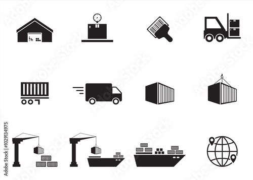 logistic icon. Shipping process icon vector illustration
