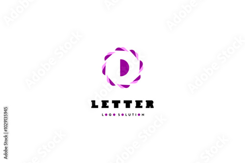Letter D minimalist logo design solution