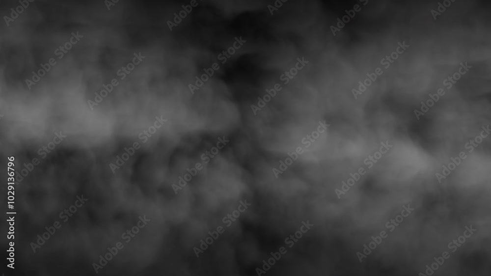 Smoke moving on transparent background. Smoke footage, clouds animation, smoke animation, fog animation. Perfect for transitions, overlays or adding a touch of mystery. alpha channel