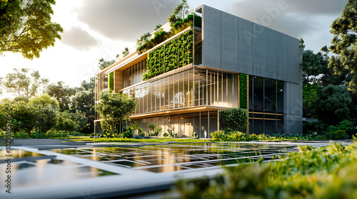 sustainable green building practices in architectural blueprints ecofriendly construction planning digital