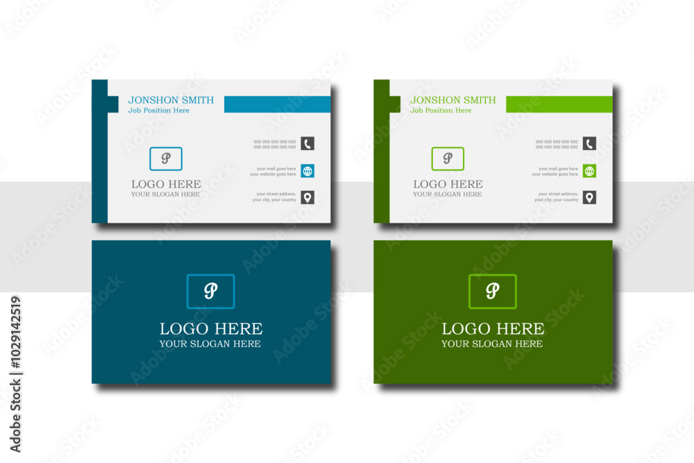 Modern presentation card with company logo. Vector business card template. Visiting card for business and personal use. Vector illustration design. Modern presentation card with company logo. Vector business card template. Visiting card for business and personal use. Vector illustration design.
