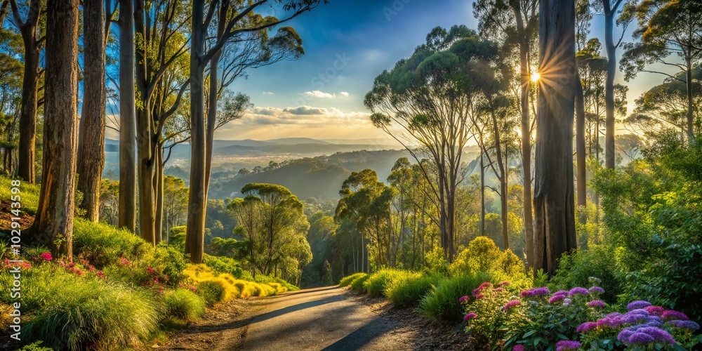 Scenic Olinda Views in the Dandenong Ranges, Australia Scenic Olinda Views in the Dandenong Ranges, Australia