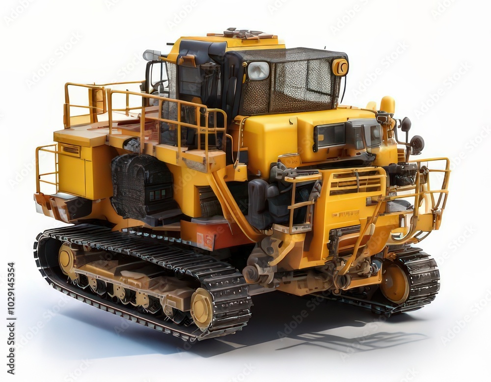 Subsoiler Machine on Isolated White Background Subsoiler Machine on Isolated White Background