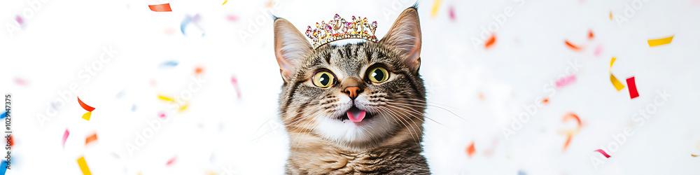 Happy Cat Posing in Celebration with Gifts and Balloons
Happy Cat Posing in Celebration with Gifts and Balloons
