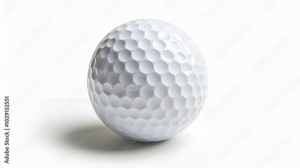 Golf ball isolated on white background, full depth of field, clipping path Golf ball isolated on white background, full depth of field, clipping path