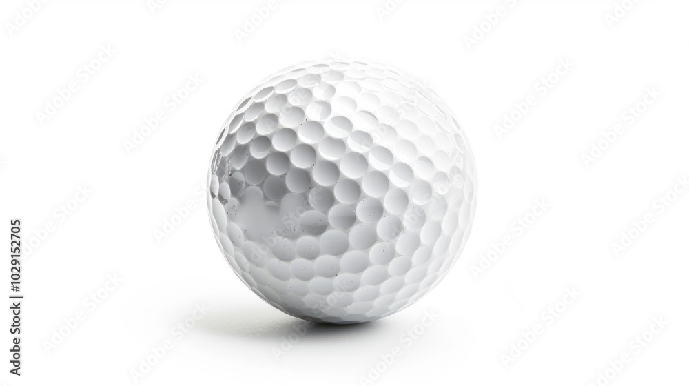 Golf ball isolated on white background, full depth of field, clipping path Golf ball isolated on white background, full depth of field, clipping path