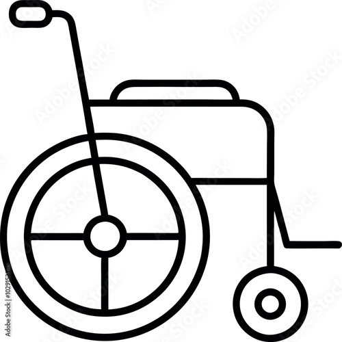 Wheelchair / handicapped access sign or symbol flat icon silhouette
