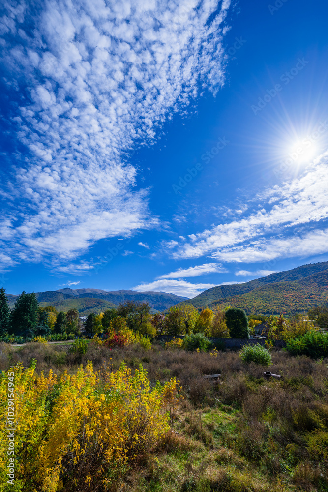 Amazing autumn landmark with bright blue sky, Armenia Amazing autumn landmark with bright blue sky, Armenia