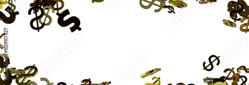 US Dollar sign symbols 3d c...