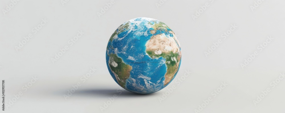 Globe on white background, 4K hyperrealistic photo Globe on white background, 4K hyperrealistic photo