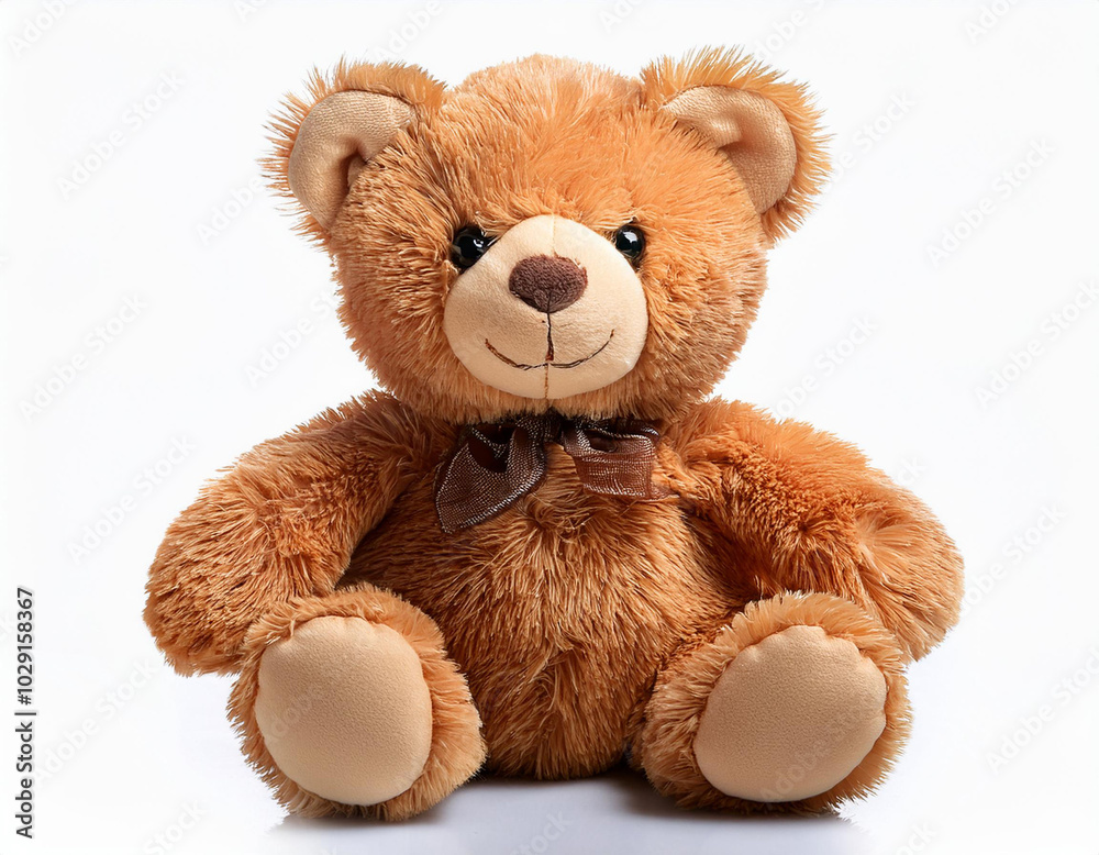 Obraz premium soft brown teddy bear isolated on white background