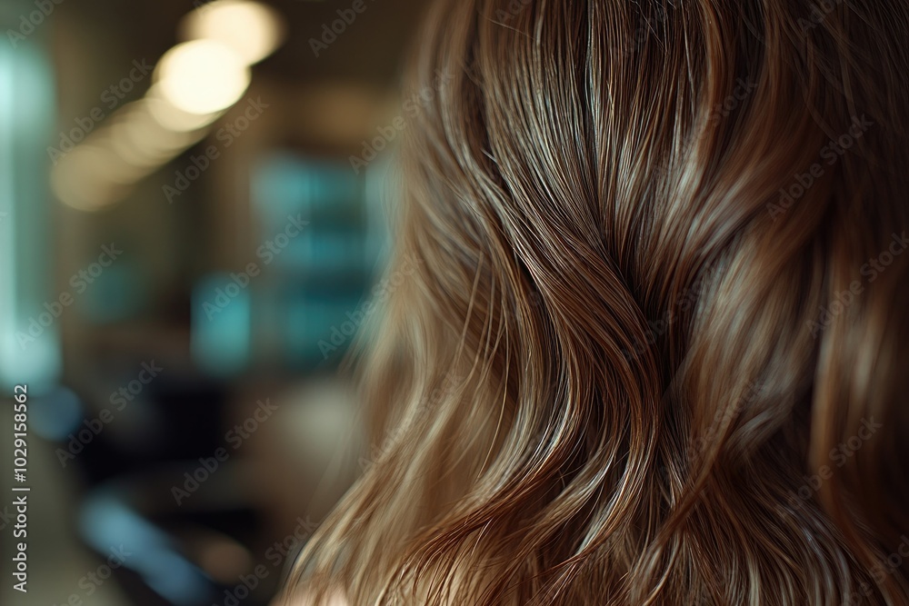 A close-up of frizzy, dry hair with split ends, contrasting against a blurred sleek salon interior in the background, highlighting the need for repair A close-up of frizzy, dry hair with split ends, contrasting against a blurred sleek salon interior in the background, highlighting the need for repair