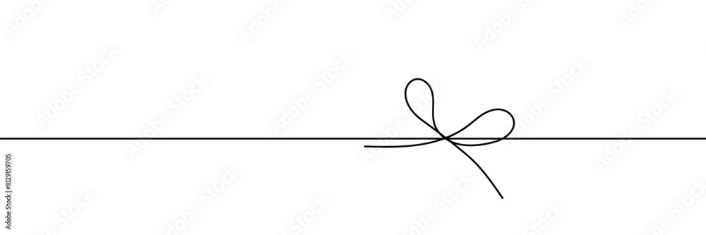 Continuous line drawing of decorative ribbon bow. editable line. Vector illustration. Continuous line drawing of decorative ribbon bow. editable line. Vector illustration.
