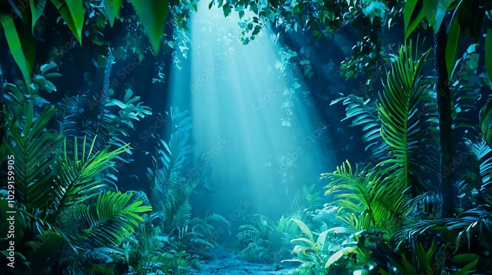 Serene Sunlit Rainforest: A Glimpse Into Nature's Tranquil Beauty Serene Sunlit Rainforest: A Glimpse Into Nature's Tranquil Beauty