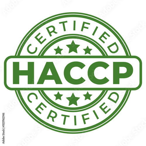 HACCP (Hazard Analysis Critical Control Points) Certified sign stamp