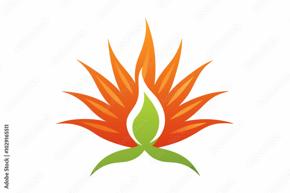 Naklejka premium OrganicFlare creative vector design on a white background