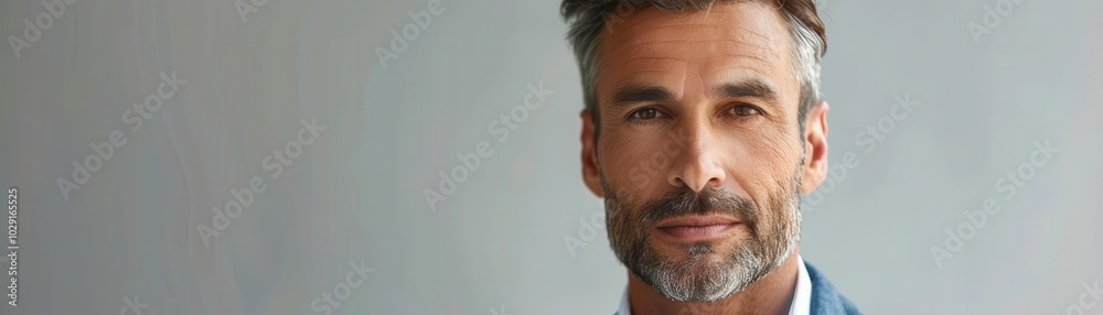 Obraz premium Man with business folder, white background, corporate planning