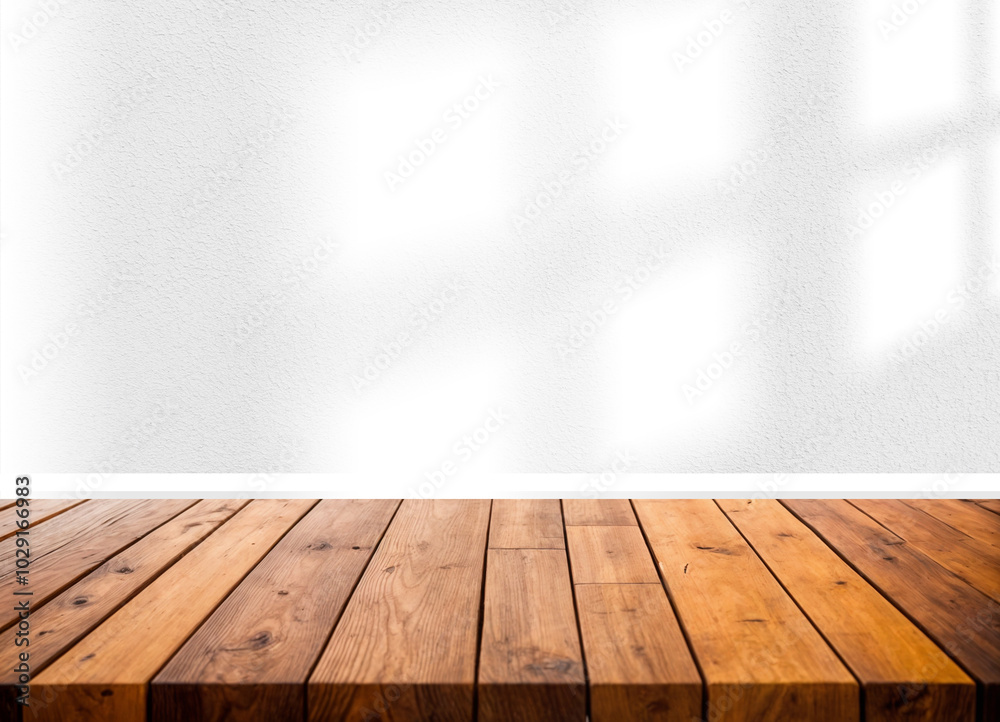 Wood table top isolated on white background - can be used for display or montage your products Wood table top isolated on white background - can be used for display or montage your products
