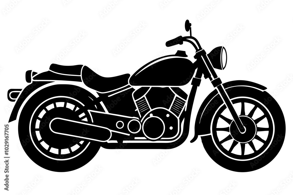Obraz premium motorcycle icon vector, motorcycle silhouette vector