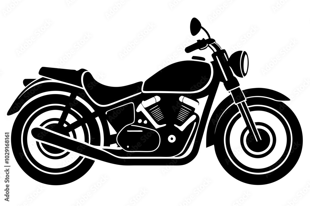 Obraz premium motorcycle icon vector, motorcycle silhouette vector 