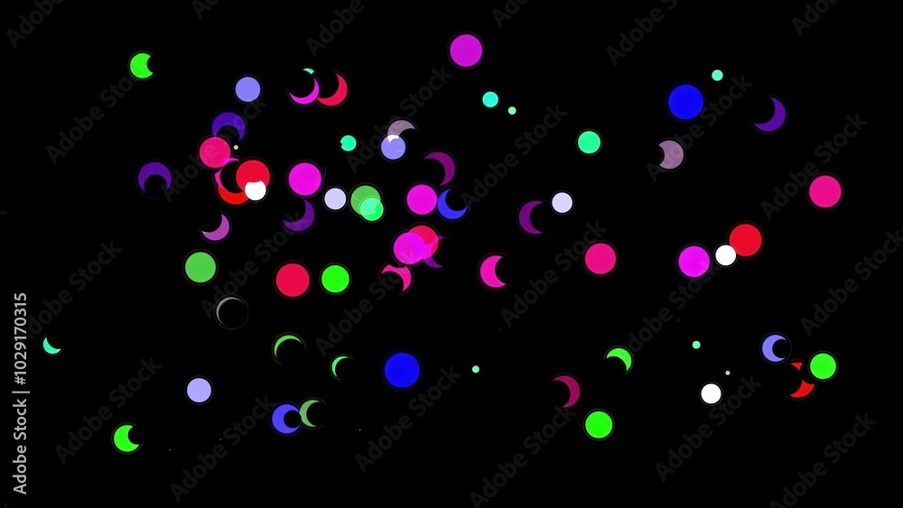 Beautiful illustration of colorful circles and arcs on plain black background Beautiful illustration of colorful circles and arcs on plain black background
