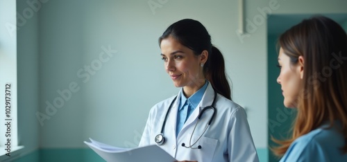 Discussion of treatment plans in a hospital.