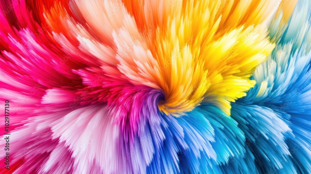 Abstract Swirling Rainbow Color Burst Abstract Swirling Rainbow Color Burst